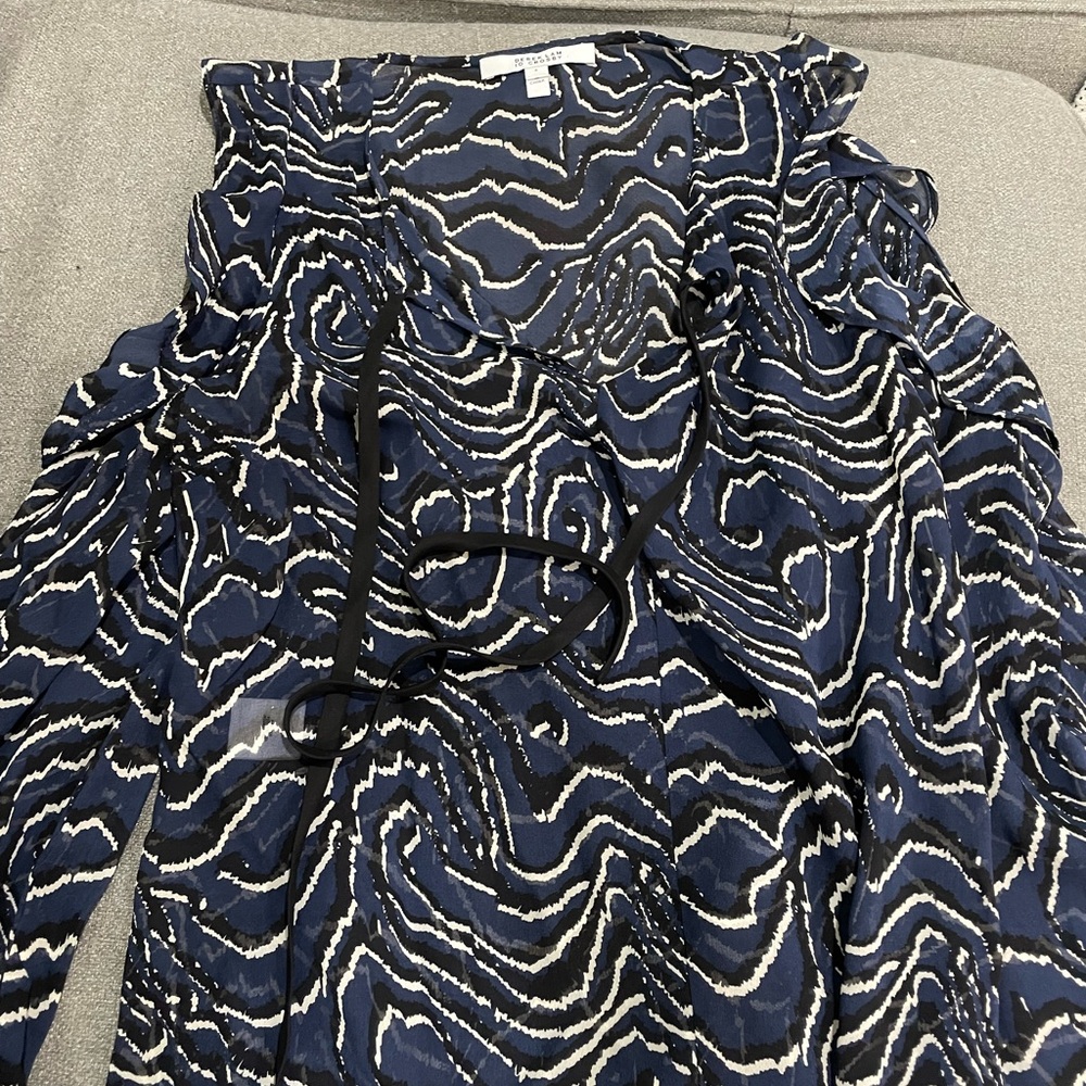 Derek Lam cold shoulder silk blouse